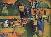 Wassily Kandinsky Arab Cemetery painting